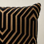 Schumacher Vanderbilt Velvet Pillow in Tortoise