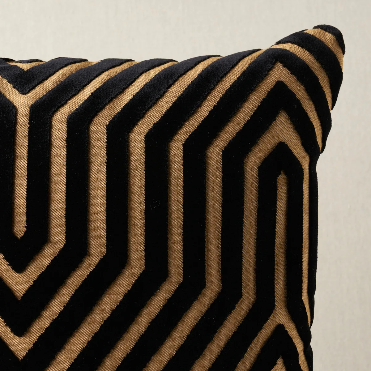Schumacher Vanderbilt Velvet Pillow in Tortoise (SO8300004)