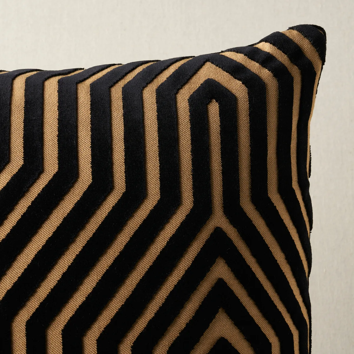 Schumacher Vanderbilt Velvet Pillow in Tortoise (SO8300006)
