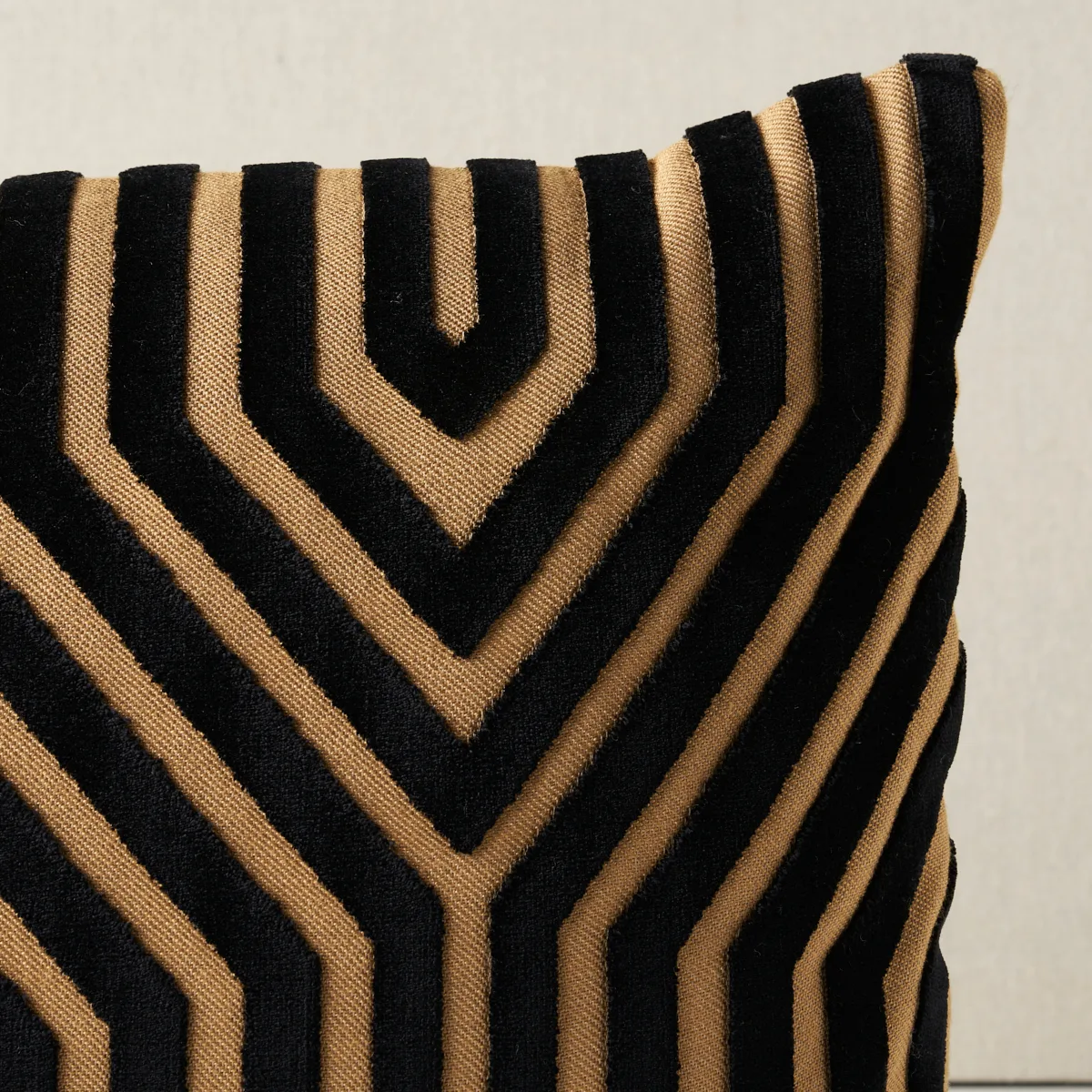 Schumacher Vanderbilt Velvet Pillow in Tortoise (SO8300018)
