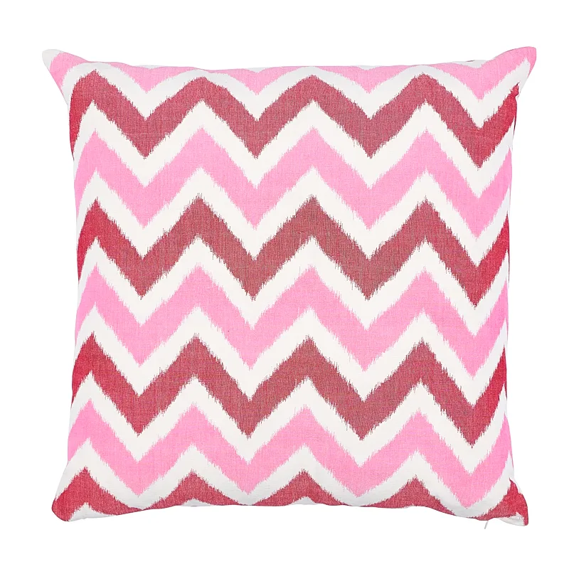 Schumacher Vedado Ikat Pillow in Pink (SO7946105)