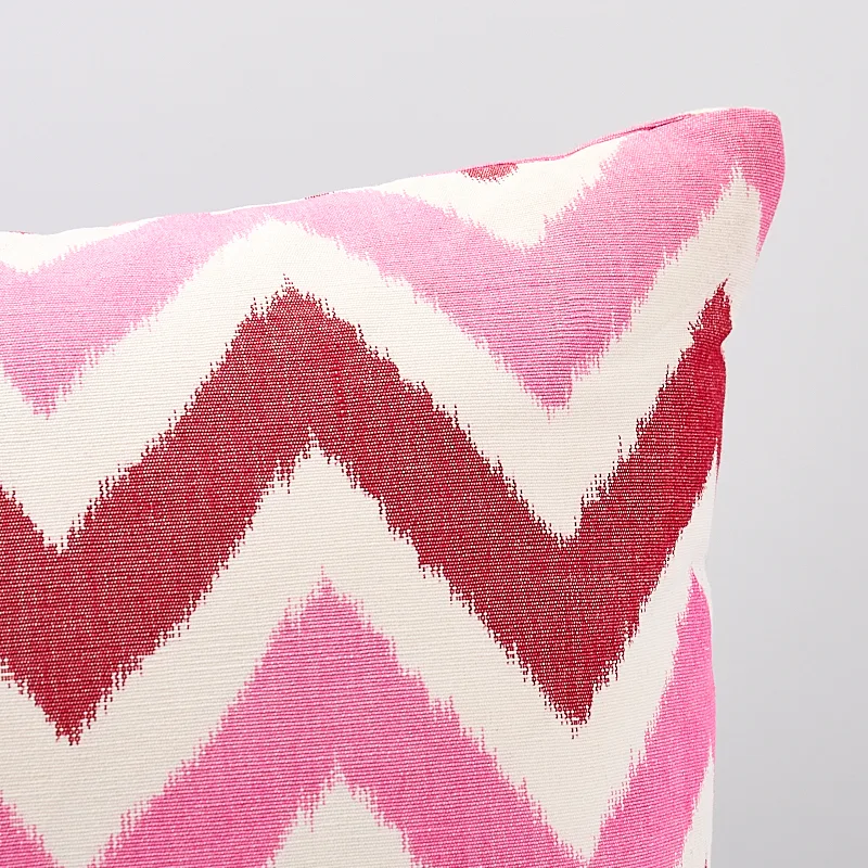 Schumacher Vedado Ikat Pillow in Pink (SO7946105)