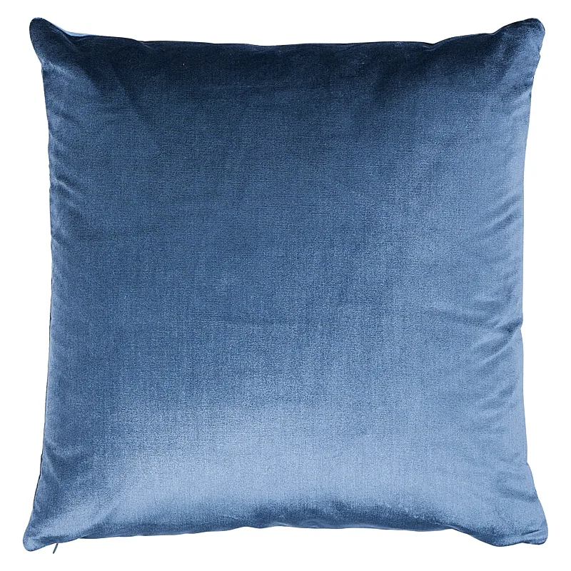 Schumacher Venetian Silk Velvet Pillow in Cadet