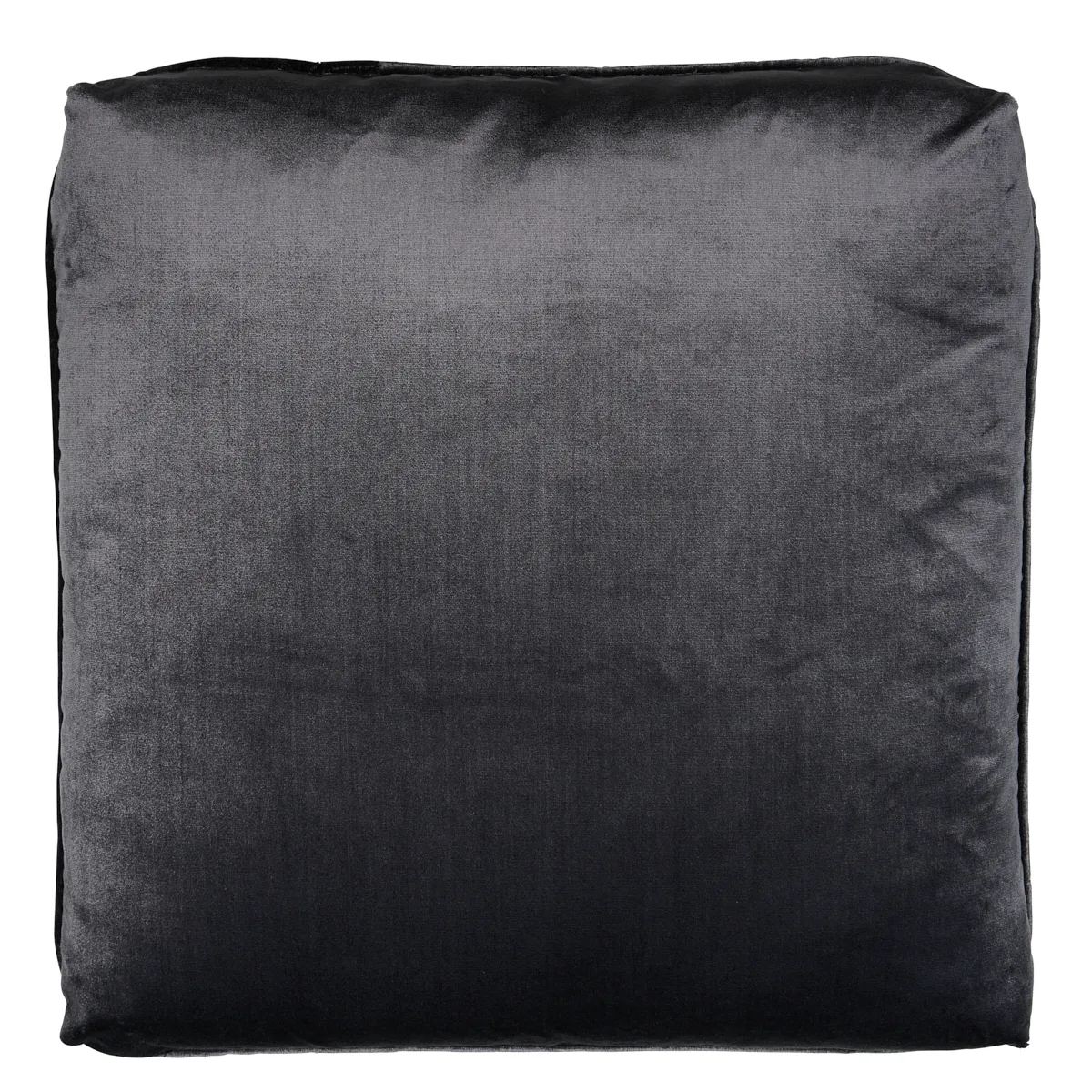 Schumacher Venetian Silk Velvet Pillow in Graphite