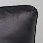 Venetian Silk Velvet Pillow - Graphite Schumacher Venetian Silk Velvet Pillow in Graphite