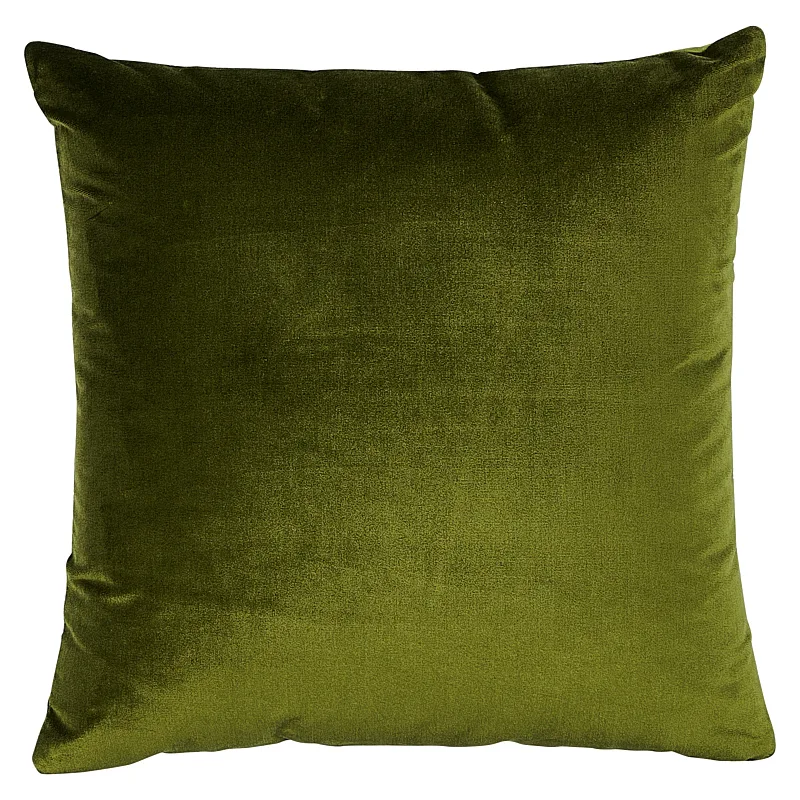 Schumacher Venetian Silk Velvet Pillow in Moss