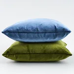 Venetian Silk Velvet Pillow - Moss Schumacher Venetian Silk Velvet Pillow in Moss