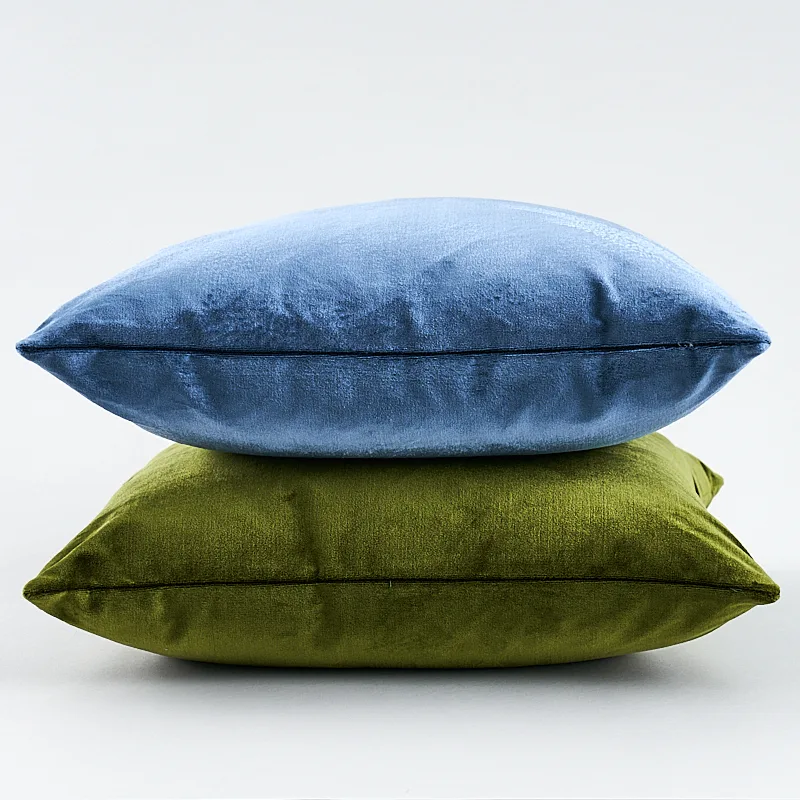 Venetian Silk Velvet Pillow - Moss Schumacher Venetian Silk Velvet Pillow in Moss