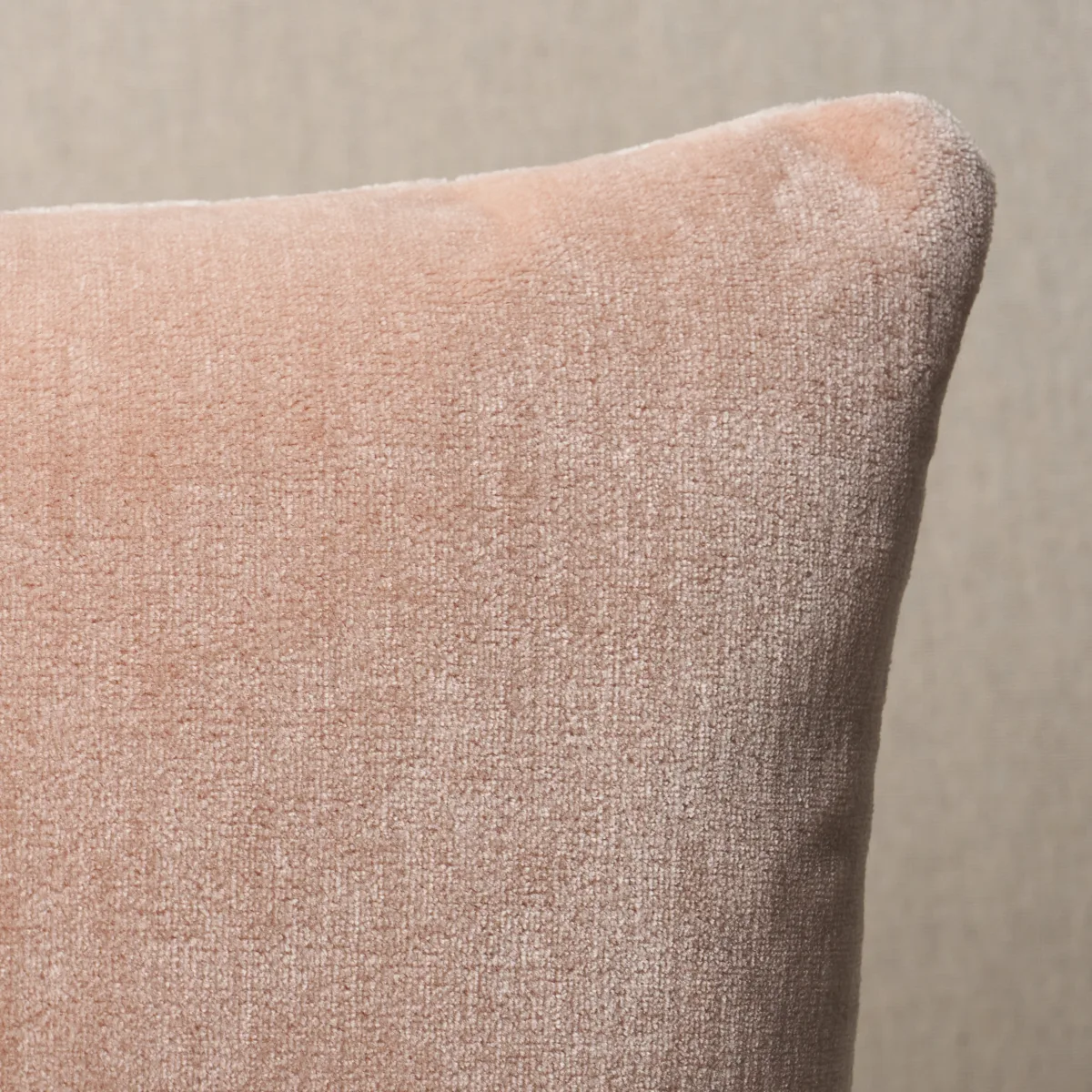 Schumacher Venetian Silk Velvet Pillow in Petal