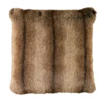 Verbier Faux Fur Pillow - Chocolate Schumacher Verbier Faux Fur Pillow in Chocolate