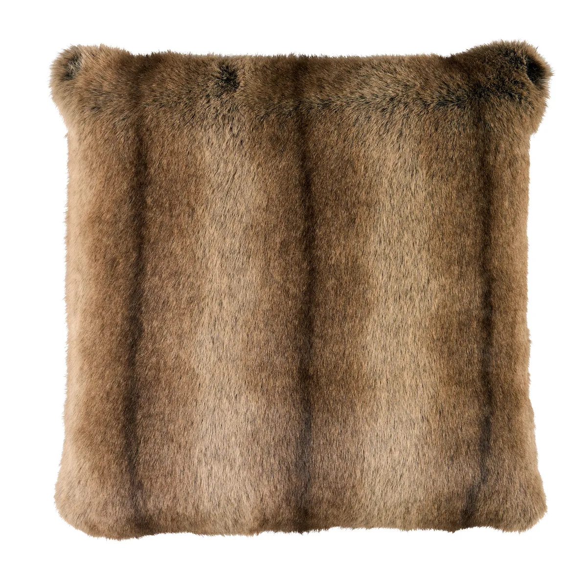 Schumacher Verbier Faux Fur Pillow in Chocolate