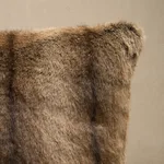Verbier Faux Fur Pillow - Chocolate Schumacher Verbier Faux Fur Pillow in Chocolate