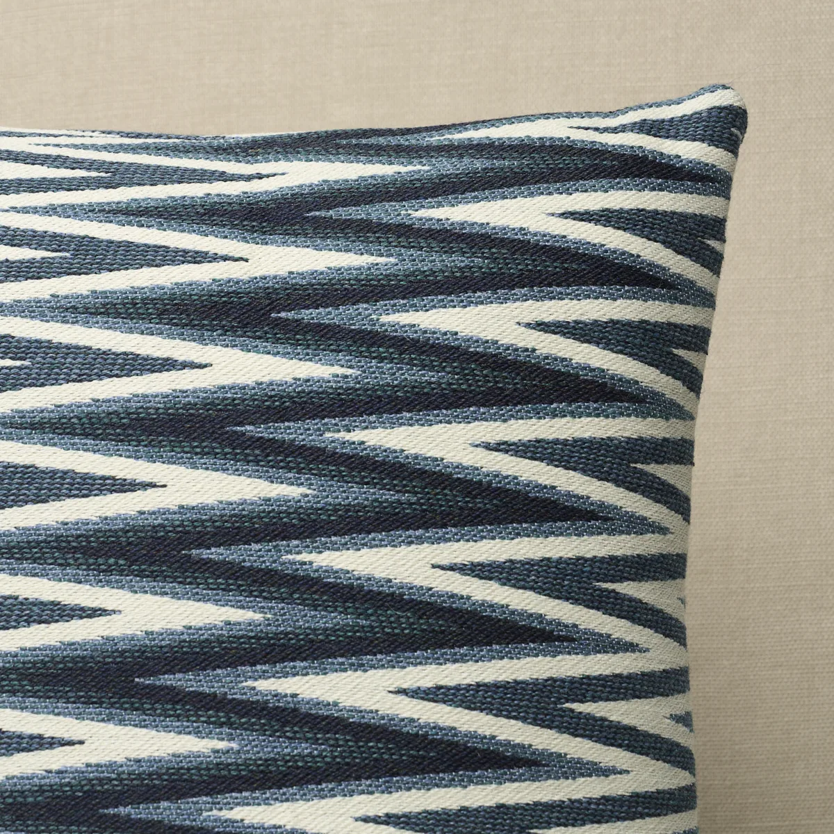 Schumacher Wedge Weave Pillow in Blue (SO8703006)