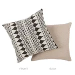 Schumacher Wentworth Embroidery Pillow in Carbon