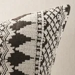 Schumacher Wentworth Embroidery Pillow in Carbon