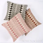 Schumacher Wentworth Embroidery Pillow in Carbon
