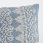 SO7547518 | Wentworth Embroidery Pillow - Chambray Schumacher Wentworth Embroidery Pillow in Chambray (SO7547518)