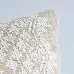 SO7547218 | Wentworth Embroidery Pillow - Natural Schumacher Wentworth Embroidery Pillow in Natural (SO7547218)