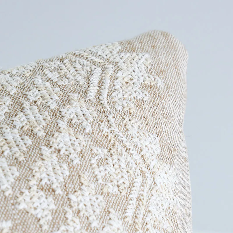 SO7547218 | Wentworth Embroidery Pillow - Natural Schumacher Wentworth Embroidery Pillow in Natural (SO7547218)