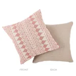Schumacher Wentworth Embroidery Pillow in Rose