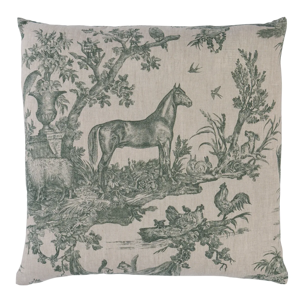 Schumacher Western Toile Pillow in Forest (SO18227206)