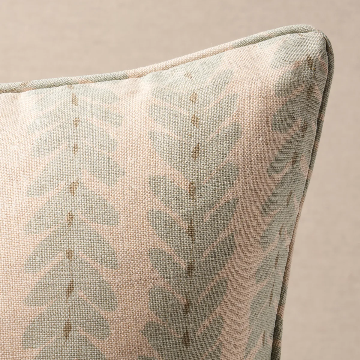 Schumacher Woodperry Pillow in Aqua