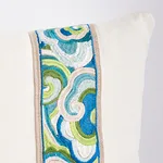 SO7622118 | Woodstock Pillow - Peacock Schumacher Woodstock Pillow in Peacock (SO7622118)