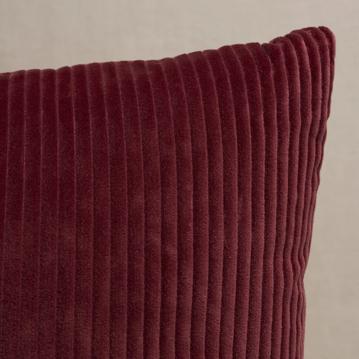 Schumacher Wyatt Corduroy Pillow in Merlot