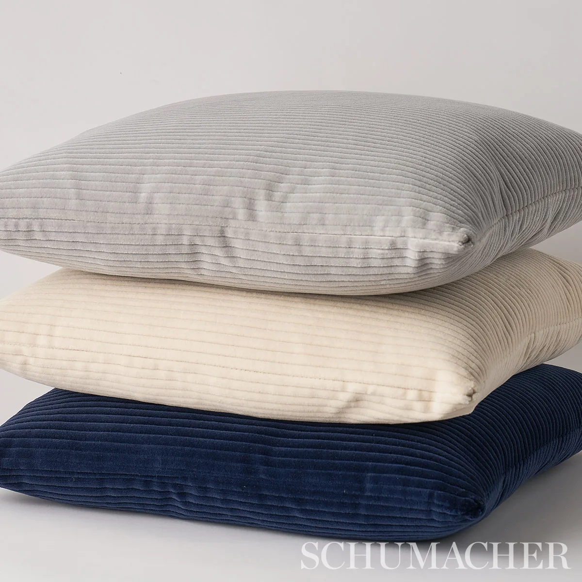 Wyatt Corduroy Pillow - Navy Schumacher Wyatt Corduroy Pillow in Navy
