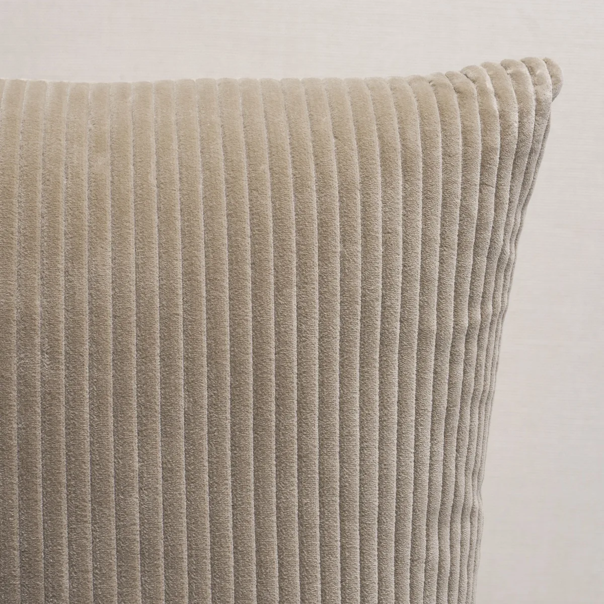 Schumacher Wyatt Corduroy Pillow in Sandstone