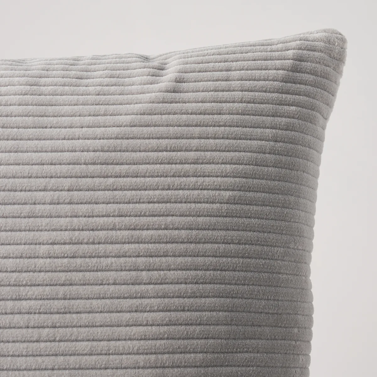 Schumacher Wyatt Corduroy Pillow in Steel Grey
