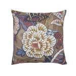 Schumacher Zanzibar Linen Print Pillow in Cerulean (SO17352004)