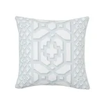 SO17574604 | Zanzibar Trellis Pillow - Winter Mint Schumacher Zanzibar Trellis Pillow in Winter Mint (SO17574604)