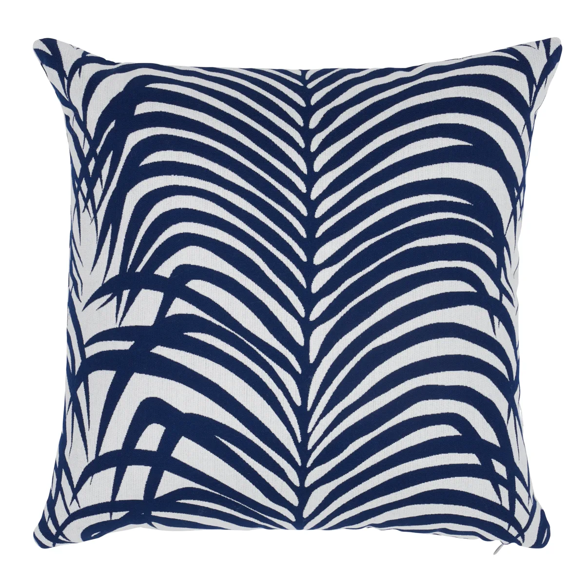 Schumacher Zebra Palm I/O Pillow in Navy (SO8278103)