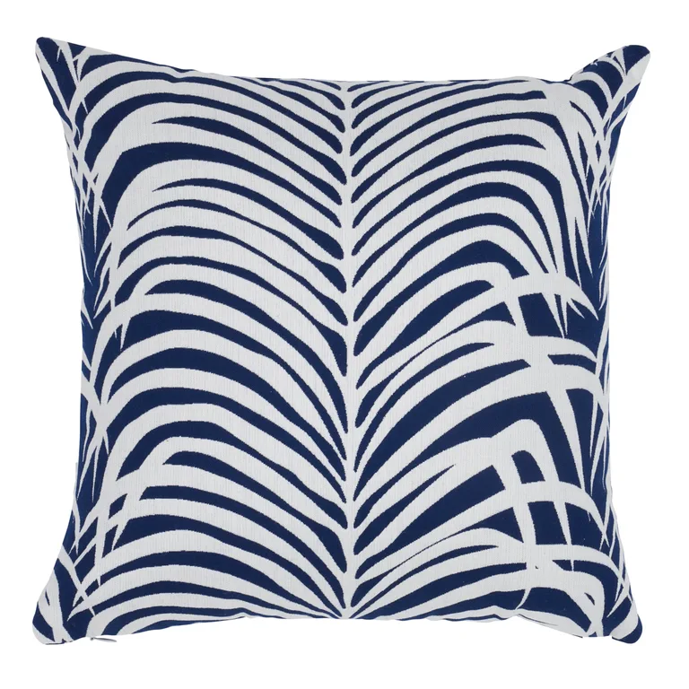 Schumacher Zebra Palm I/O Pillow in Navy (SO8278103)