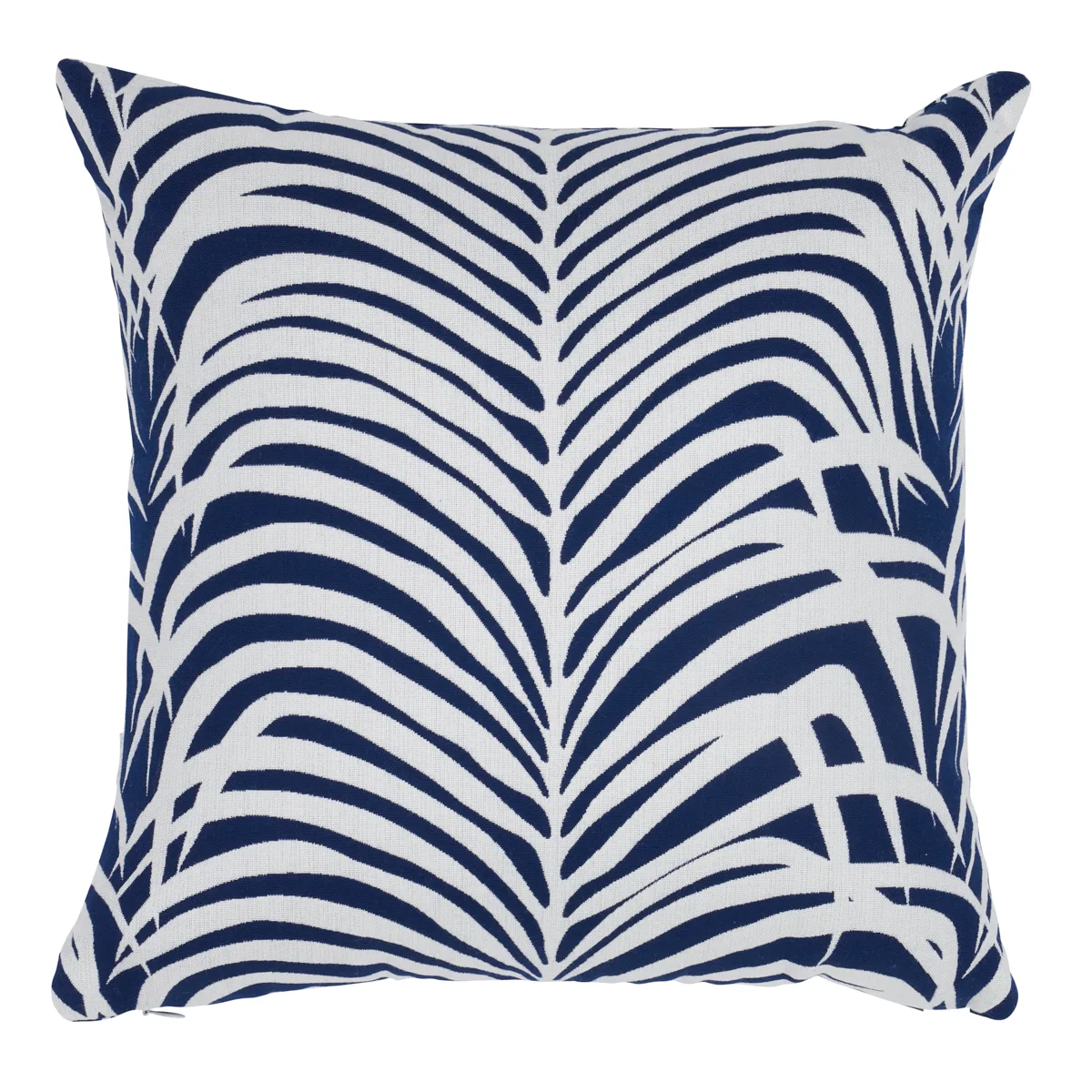 Schumacher Zebra Palm I/O Pillow in Navy (SO8278103)