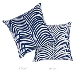 SO8278103 | Zebra Palm I/O Pillow - Navy Schumacher Zebra Palm I/O Pillow in Navy (SO8278103)