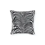 SO7317303 | Zebra Palm Indoor/Outdoor Pillow - Black Schumacher Zebra Palm Indoor/Outdoor Pillow in Black (SO7317303)