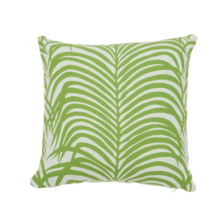 Schumacher Zebra Palm Indoor/Outdoor Pillow in Leaf (SO7317103)