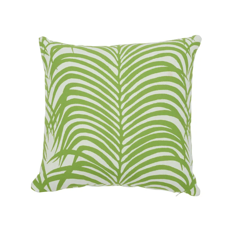 Schumacher Zebra Palm Indoor/Outdoor Pillow in Leaf (SO7317103)