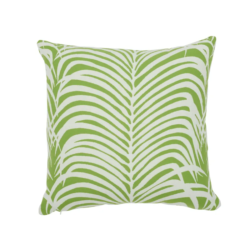 Schumacher Zebra Palm Indoor/Outdoor Pillow in Leaf (SO7317103)