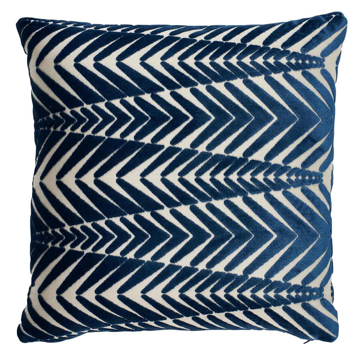 Schumacher Zebra Velvet Pillow in Silver Blue (SO8340005)