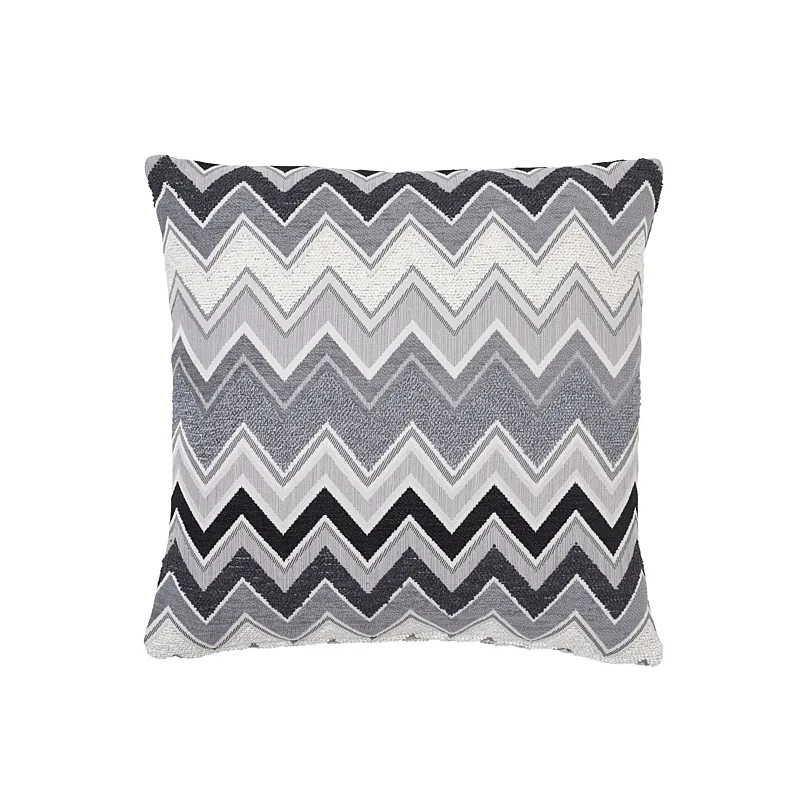 Schumacher Zenyatta Mondatta Pillow in Noir & Blanc