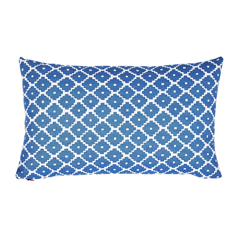 Schumacher Ziggurat Pillow in Blue & Red (SO17448714)