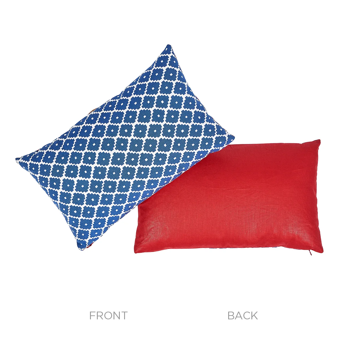 SO17448714 | Ziggurat Pillow - Blue & Red Schumacher Ziggurat Pillow in Blue & Red (SO17448714)