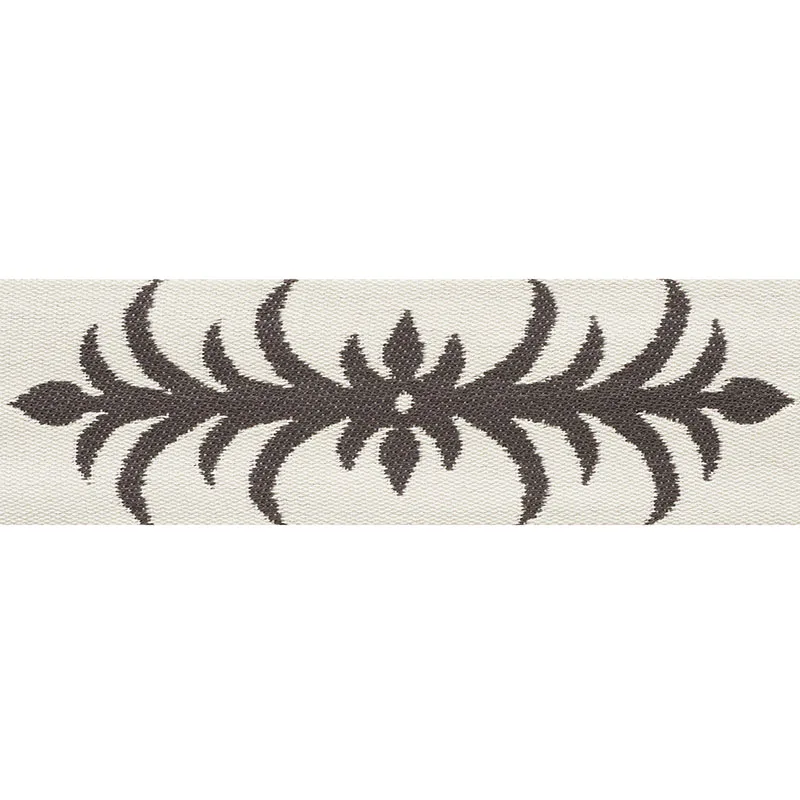 Schumacher Acanthus Tape trim in Basalt (75441)