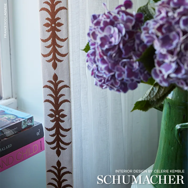 75440 | Acanthus Tape - Nutmeg Schumacher Acanthus Tape trim in Nutmeg (75440)