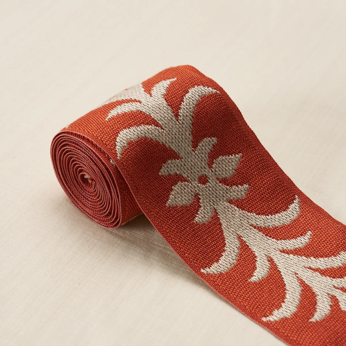 75449 | Acanthus Tape - Terracotta Schumacher Acanthus Tape trim in Terracotta (75449)