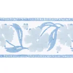 74406 | Adra Hand Blocked Tape - Slate & Sky Schumacher Adra Hand Blocked Tape trim in Slate & Sky (74406)