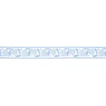 74406 | Adra Hand Blocked Tape - Slate & Sky Schumacher Adra Hand Blocked Tape trim in Slate & Sky (74406)